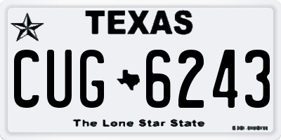 TX license plate CUG6243