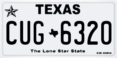 TX license plate CUG6320