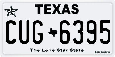 TX license plate CUG6395
