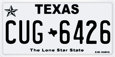 TX license plate CUG6426