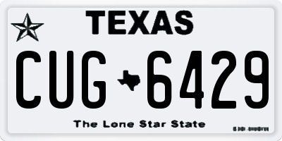 TX license plate CUG6429