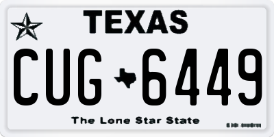 TX license plate CUG6449