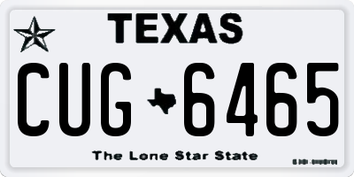 TX license plate CUG6465