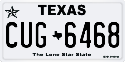 TX license plate CUG6468