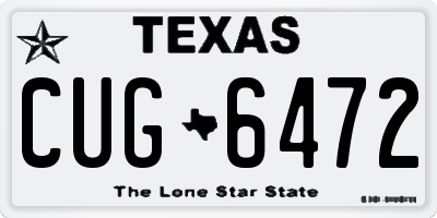 TX license plate CUG6472