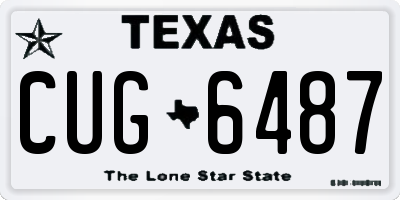 TX license plate CUG6487