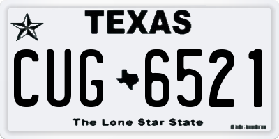 TX license plate CUG6521