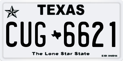 TX license plate CUG6621