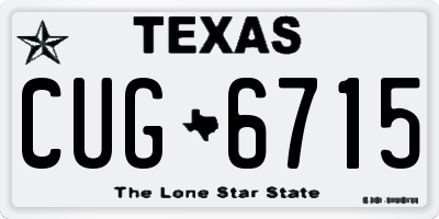 TX license plate CUG6715