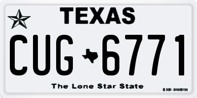 TX license plate CUG6771