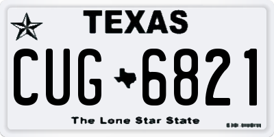 TX license plate CUG6821