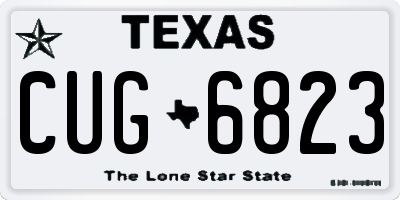 TX license plate CUG6823