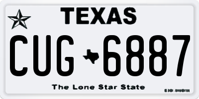 TX license plate CUG6887