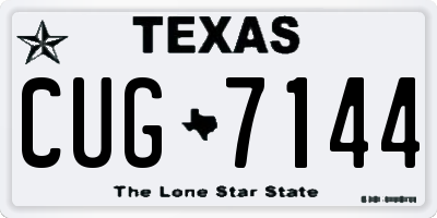 TX license plate CUG7144