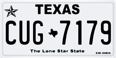 TX license plate CUG7179