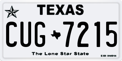 TX license plate CUG7215