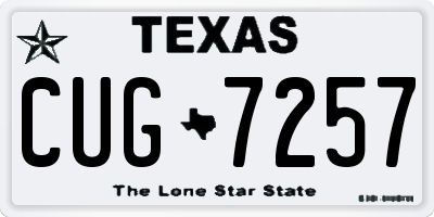 TX license plate CUG7257