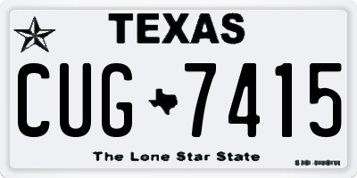 TX license plate CUG7415