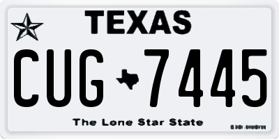 TX license plate CUG7445