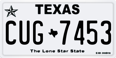 TX license plate CUG7453