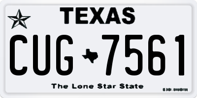 TX license plate CUG7561