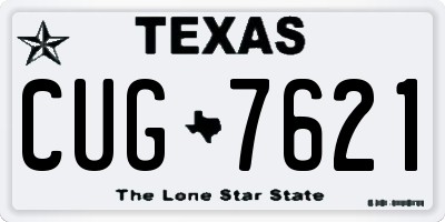 TX license plate CUG7621