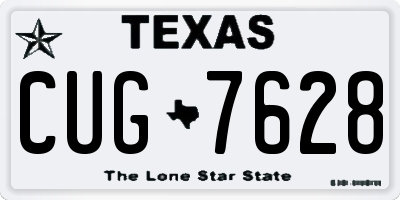 TX license plate CUG7628