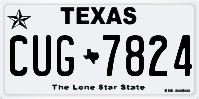 TX license plate CUG7824