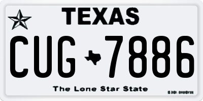 TX license plate CUG7886