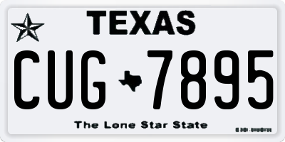TX license plate CUG7895