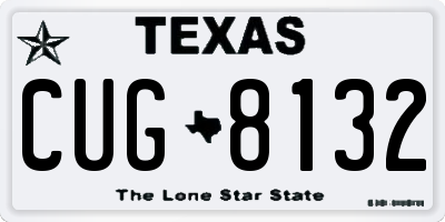 TX license plate CUG8132
