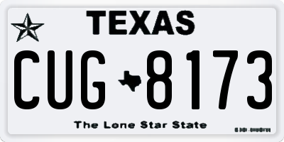 TX license plate CUG8173