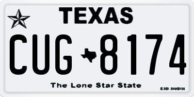 TX license plate CUG8174