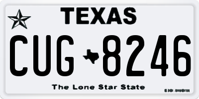 TX license plate CUG8246