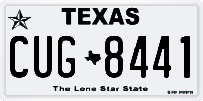 TX license plate CUG8441