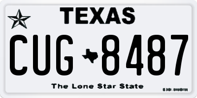 TX license plate CUG8487