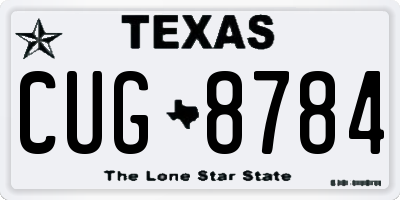 TX license plate CUG8784