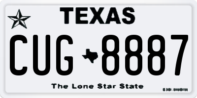 TX license plate CUG8887