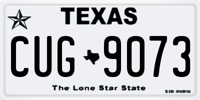 TX license plate CUG9073