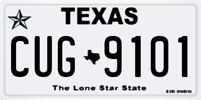 TX license plate CUG9101