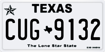 TX license plate CUG9132