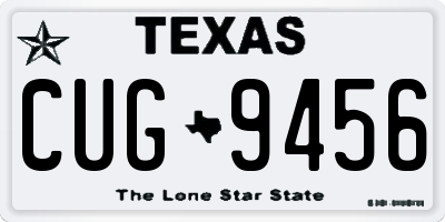 TX license plate CUG9456
