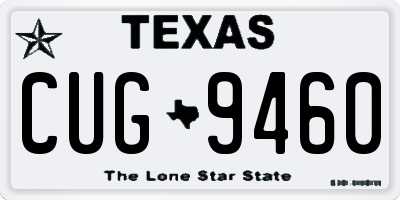 TX license plate CUG9460