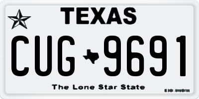 TX license plate CUG9691