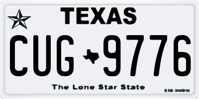 TX license plate CUG9776
