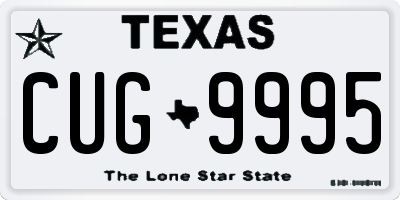 TX license plate CUG9995
