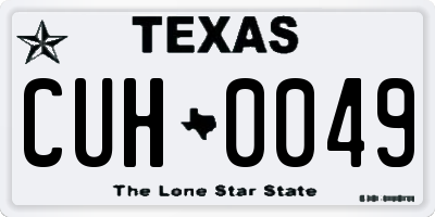 TX license plate CUH0049