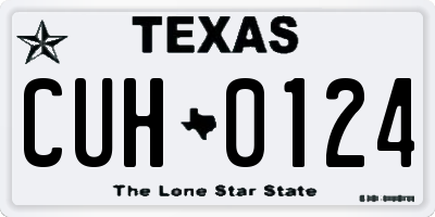 TX license plate CUH0124