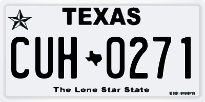TX license plate CUH0271