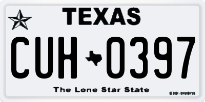 TX license plate CUH0397